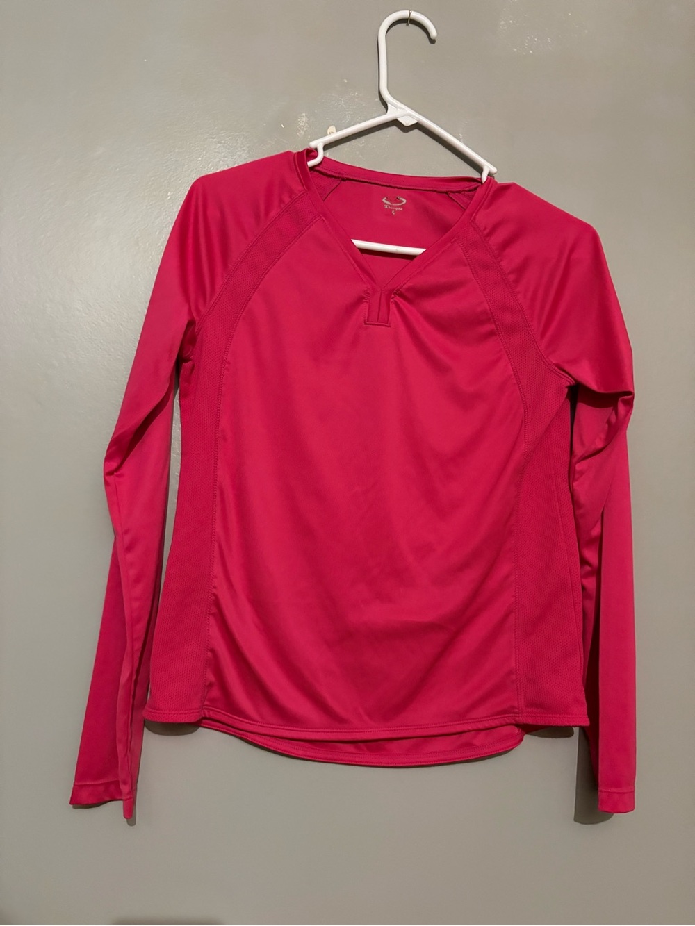 Champion Long-Sleeve Active Top in Bright Pink